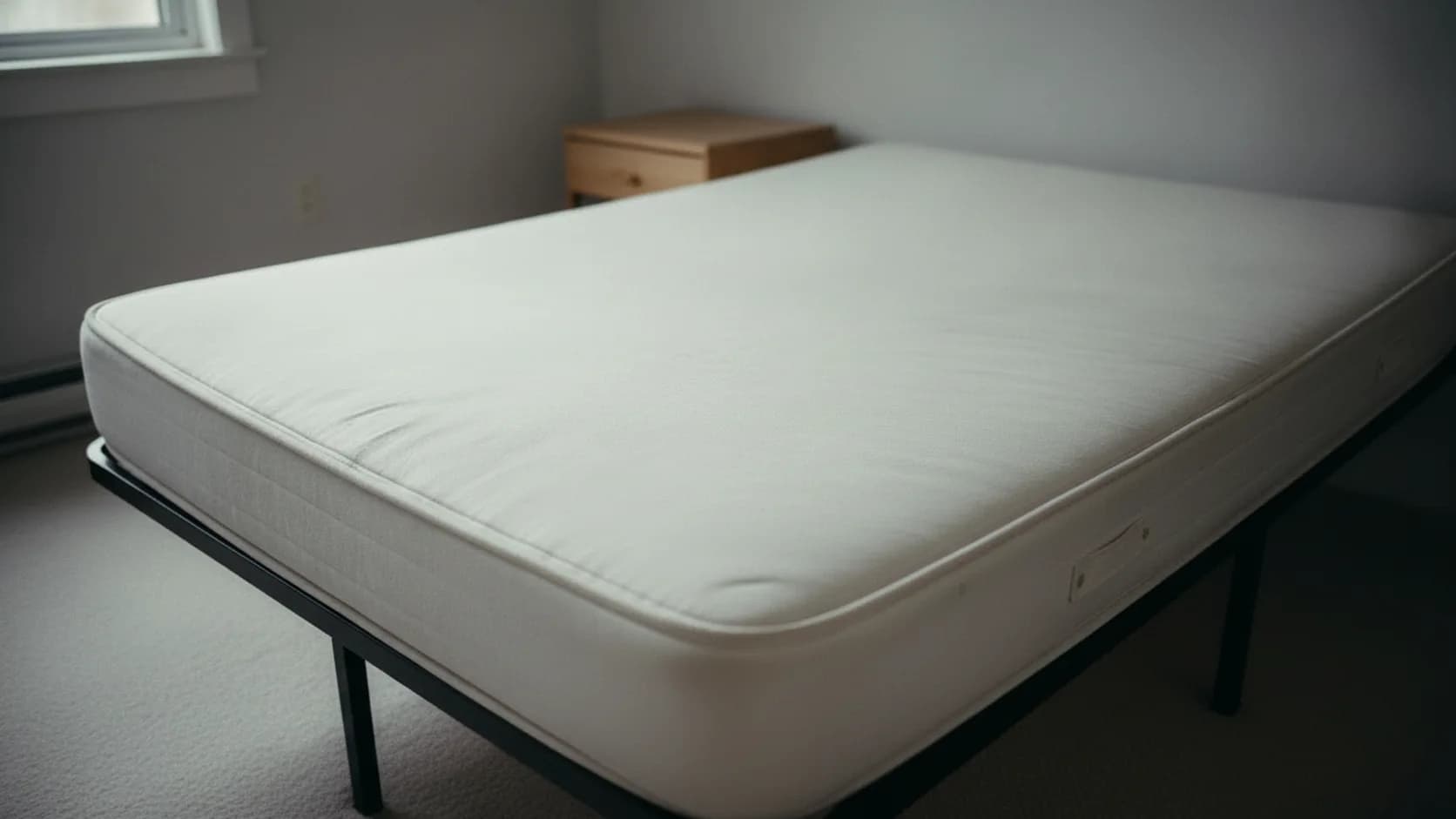Le même matelas après nettoyage, sans tache ni auréole